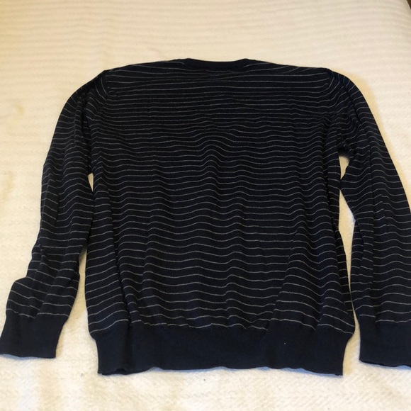 Polo Ralph Lauren Navy Striped V-necked Sweater M - Picture 4 of 4